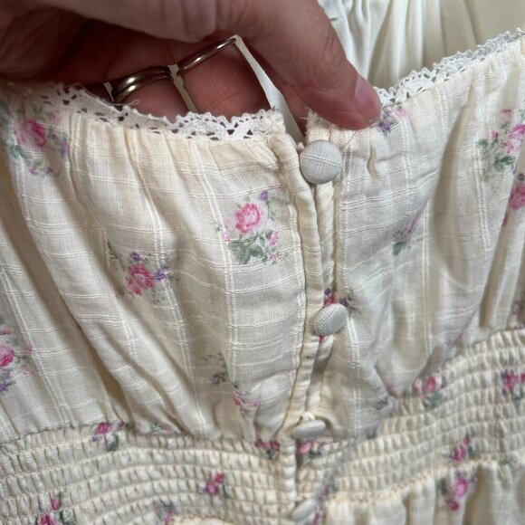 Altar'd State Anastasia Cottagecore Midi Dress Size Medium Floral Coquette - Picture 6 of 11